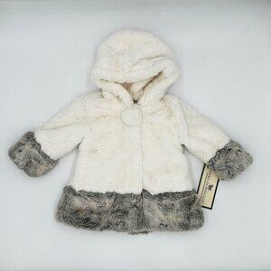NWT Widgeon Hooded Faux-Fur Coat - Fully lined. Size 18M